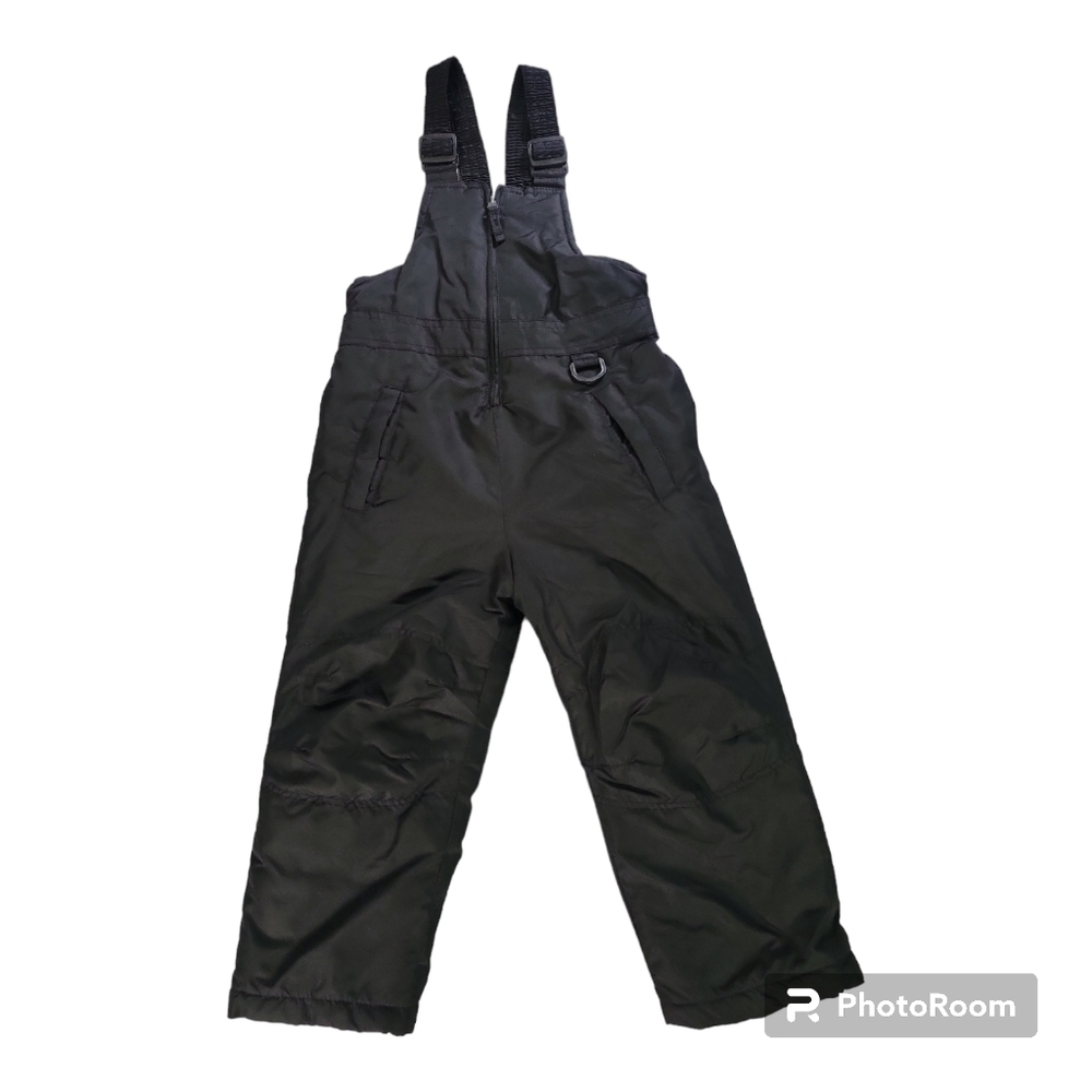 Arctic Quest Kids Sz 5 Black Snow Bib Overalls Puffy Ski EUC Winter Cozy Unisex